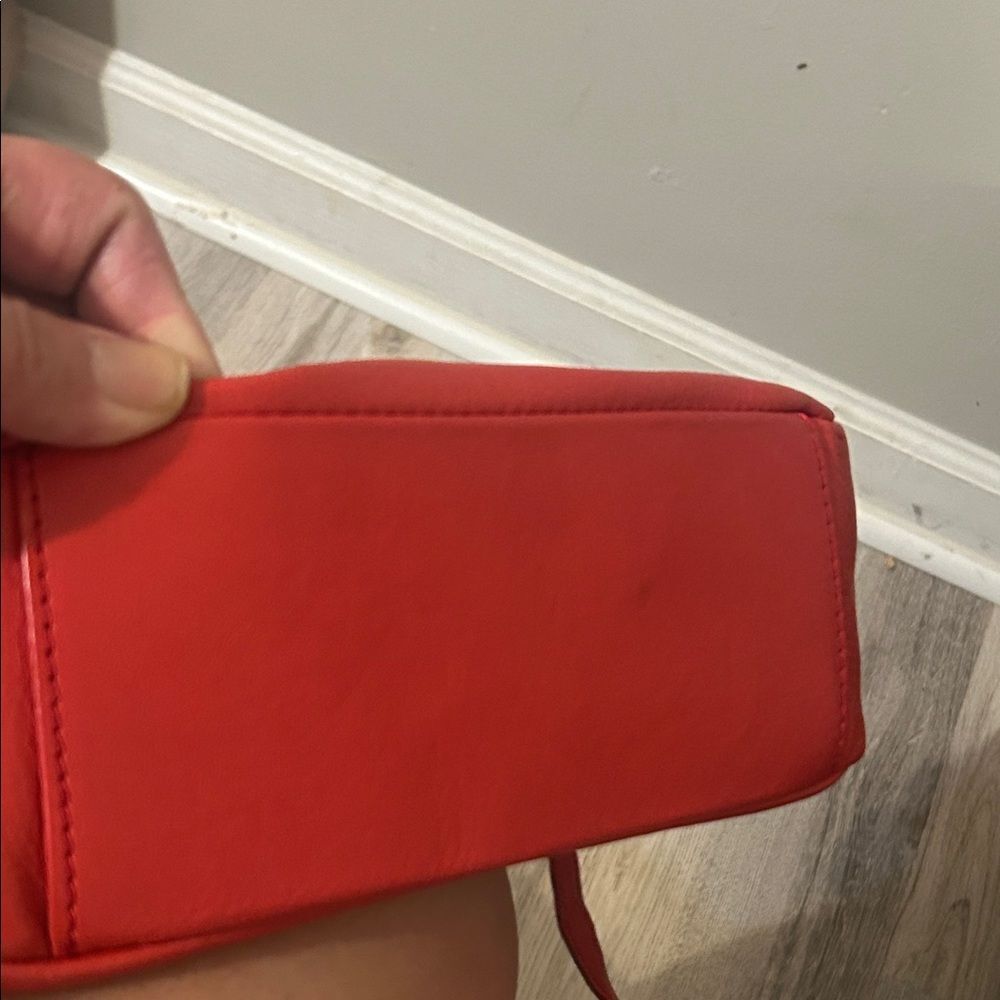 Borse in Pelle made in Italy genuine Elegant genuine soft leather red crossbody - Picture 12 of 15